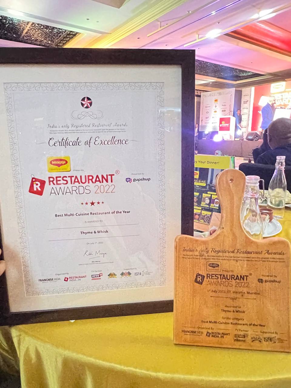 Restaurants Awards to Thyme and whisk